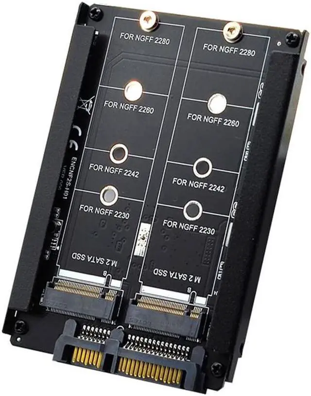 Main image of Xiwai Dual NGFF B+M Key M.2 SSD Card JBOD Raid0 Span Bridge to 2.5inch SATA Combo HDD Disk Drive Enclosure