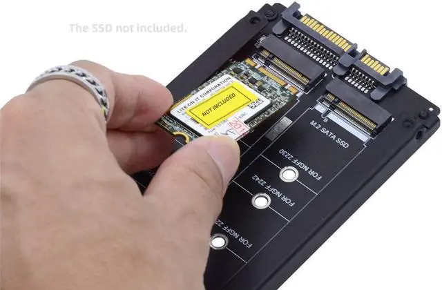 Alt view image 2 of 5 - Xiwai Dual NGFF B+M Key M.2 SSD Card JBOD Raid0 Span Bridge to 2.5inch SATA Combo HDD Disk Drive Enclosure