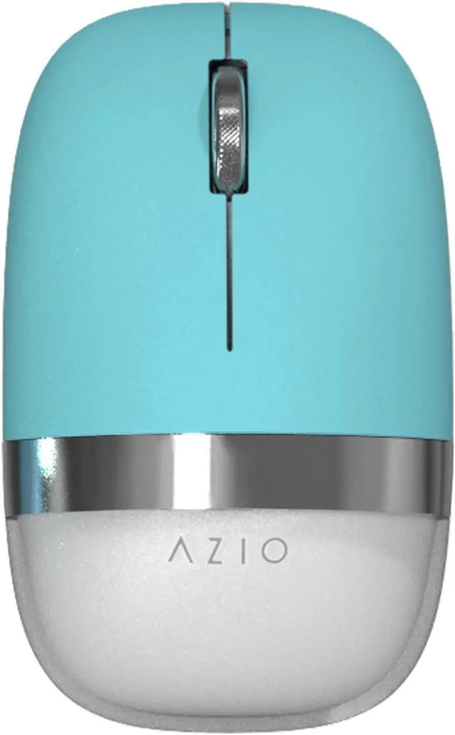 Main image of Azio IZO Wireless Optical Mouse - Bluetooth 3.0 & 5.0/2.4G RF-USB, Ambidextrous Design, PixArt PAW3212 Sensor, 1000/1600/2400 DPI, Rechargeable, Mint & Silver - PC & Mac, Mint Daisy (IM409)