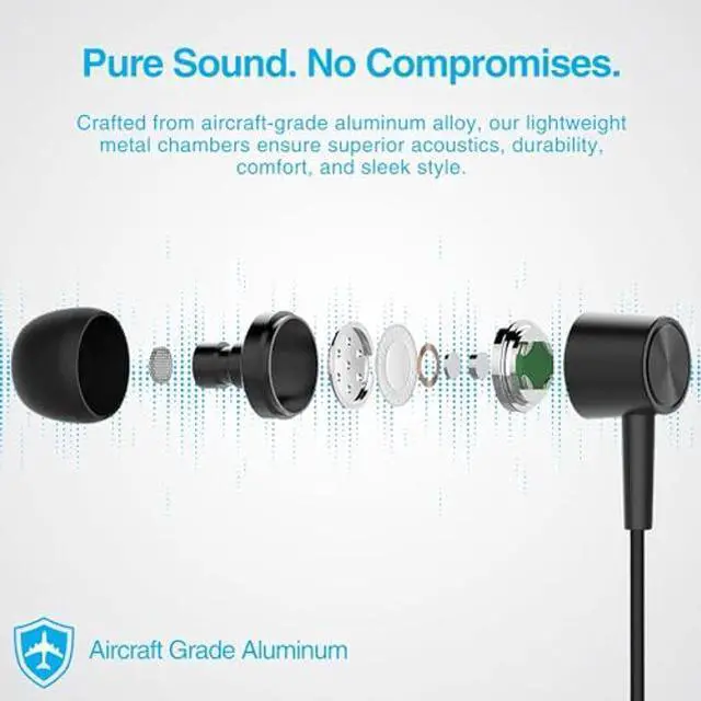 Alt view image 5 of 5 - Naztech Platinum Lightning Earphones with Mic - Apple MFi Certified, Premium Noise Isolating Fit, In-Ear Earbuds for iPhone, iPad & iPods - Black