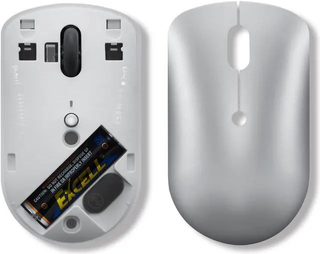 Alt view image 3 of 5 - Lenovo 540 Wireless Computer Mouse for PC, Laptop, Computer with Windows or Chrome OS - 2.4 GHz USB-C Wireless Pairing Receiver - Compact Size - 18-Months Battery Life - Ambidextrous - Cloud Grey