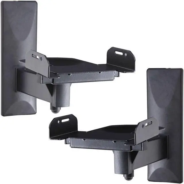 Main image of VideoSecu One Pair of Side Clamping Bookshelf Speaker Mounting Bracket with Swivel and Tilt for Large Surrounding Sound Speakers MS56B 3LH