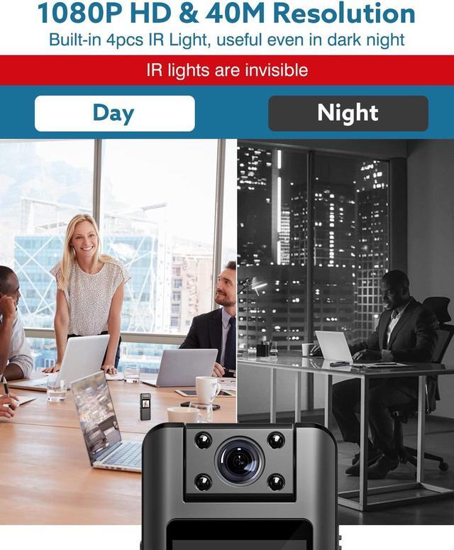 Alt view image 5 of 5 - BOBLOV A22 128GB 1080P Body Worn Camera, Shooting Video for 10 Hours, with Loop Recording and Night Vision for Law Enforcement, Hiking and Outdoor Sports Records
