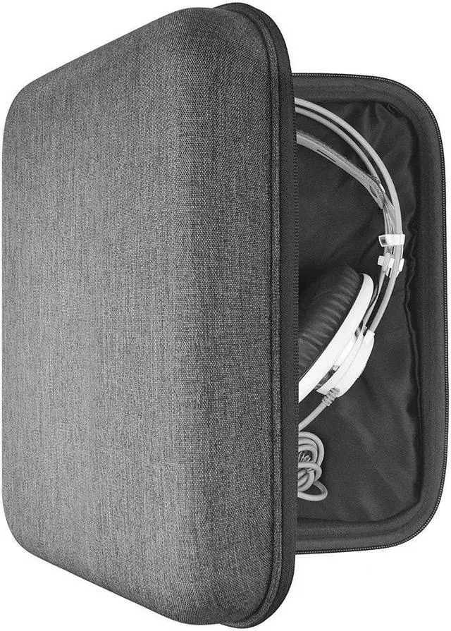Main image of Geekria Shield Case for Large-Sized Over-Ear Headphones, Replacement Protective Hard Shell Travel Carrying Bag with Cable Storage, Compatible with Sennheiser HD820 (Drak Grey)
