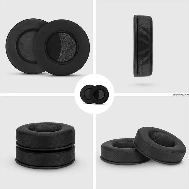 Alt view image 3 of 5 - Brainwavz Round Memory Foam Earpads - Suitable Many Large Headphones - SteelSeries, HD668B, ATH, AKG K553, HifiMan, ATH, Philips, Fostex, Sony Ear Pad & More (Perforated Black)