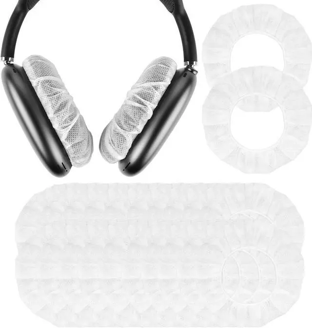 Main image of Geekria 100 Pairs Disposable Headphones Ear Cover for Over-Ear Headset Earcup, Stretchable Sanitary Ear Pads Cover, Hygienic Ear Cushion Protector (M/White)