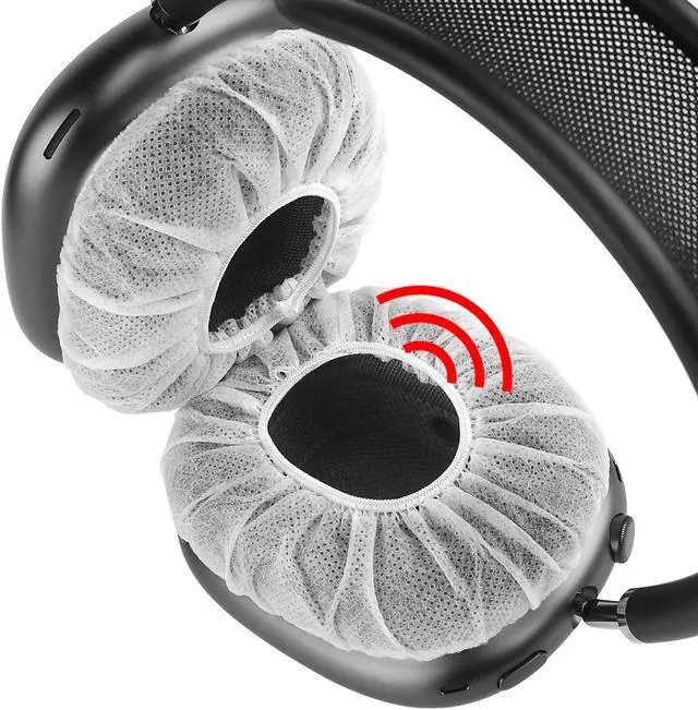 Alt view image 3 of 5 - Geekria 100 Pairs Disposable Headphones Ear Cover for Over-Ear Headset Earcup, Stretchable Sanitary Ear Pads Cover, Hygienic Ear Cushion Protector (M/White)