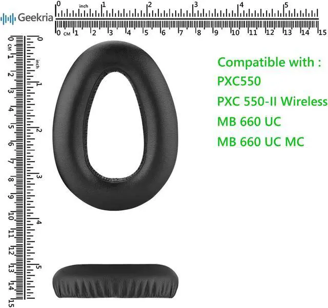 Alt view image 3 of 5 - Geekria Replacement Earpads and Headband Cover for Sennheiser PXC 550, PXC 550-II Wireless Headphones, Headset Ear Cushion Repair Parts