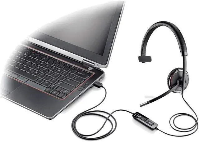 Alt view image 2 of 2 - Plantronics 88860-02 Wired Headset, Black