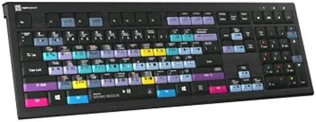 Alt view image 4 of 5 - Logickeyboard Backlit 'Astra2' designed for editing in Blackmagic's DaVinci Resolve on Windows PC * p/n LKB-RESB-A2PC-US