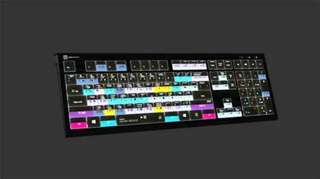 Alt view image 5 of 5 - Logickeyboard Backlit 'Astra2' designed for editing in Blackmagic's DaVinci Resolve on Windows PC * p/n LKB-RESB-A2PC-US