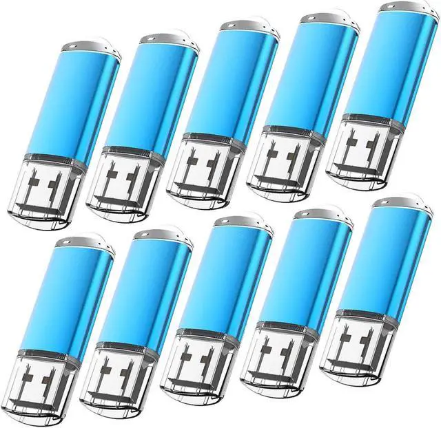 Main image of KOOTION Flash Drive 16GB 10 Pack USB 2.0 Thumb Drive Capped Memory Stick Jump Drive, Blue