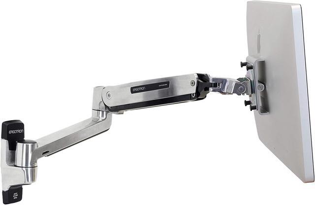 Alt view image 2 of 4 - Ergotron - LX HD Sit-Stand Single Monitor Arm, VESA Wall Mount - for Monitors Up to 49 Inches, 14 to 30 lbs - Polished Aluminum