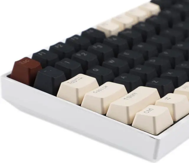 Alt view image 3 of 5 - YMDK Double Shot 108 Dyed PBT Shine Through OEM Profile Keycap Rainbow Carbon Sunset Backlit Keycaps for MX Switches Mechanical Keyboard(Only Keycap)(Wild 122