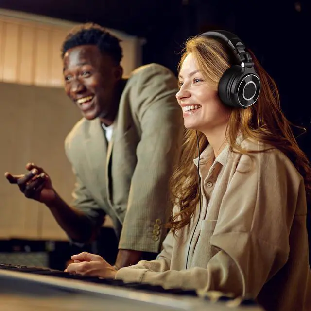 Alt view image 4 of 5 - OneOdio Monitor 60 Professional Studio Headphones - Recording Wired Over Ear Headphones, Hi-Res Audio, Soft Comfortable Earmuffs, 6.35mm Adapter for Tracking Mixing DJ Mastering Broadcast-Black