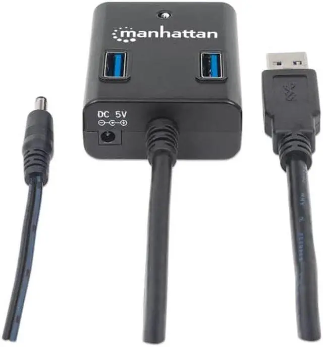 Alt view image 4 of 5 - Manhattan SuperSpeed   USB 3.0 Hub (4 Ports) 162302