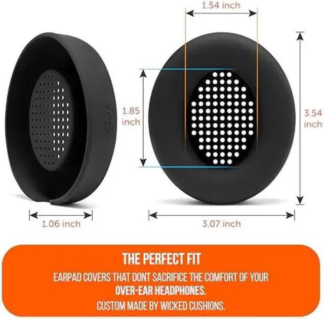 Alt view image 5 of 5 - WC SweatZ Studio Pro - Protective Silicone Earpad Covers for Beats Studio Pro Made by Wicked Cushions | Sweatproof & Easily Washable | Black