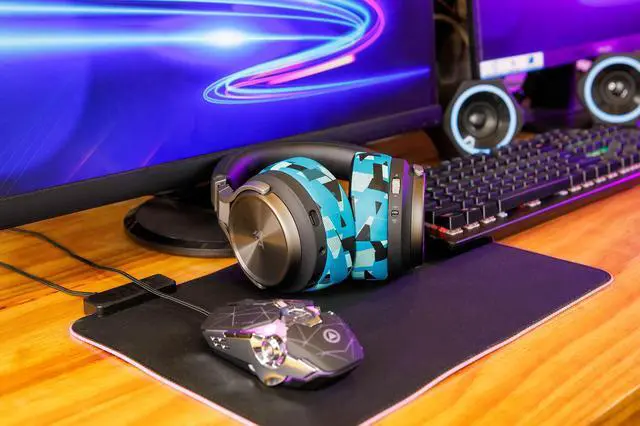 Alt view image 3 of 5 - WC Freeze Virtuoso - Hybrid Fabric Cooling Gel Replacement Earpads for Corsair Virtuoso Gaming Headset, Made by Wicked Cushions, Improved Durability, Thickness and Sound Isolation | Cyan Prism