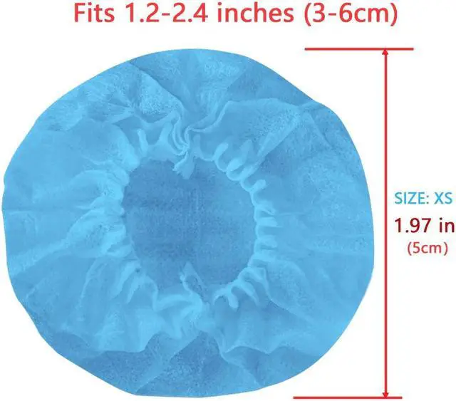 Alt view image 2 of 5 - Geekria 100 Pairs Disposable Headphones Ear Cover for Small Call Center Headset Earcup, Stretchable Sanitary Ear Pads Cover, Hygienic Ear Cushion Protector (XS/Blue)