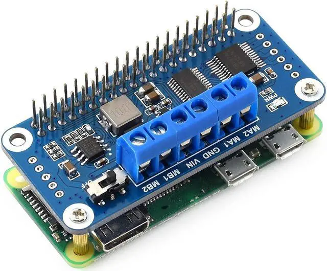 Alt view image 5 of 5 - waveshare Motor Driver HAT for Raspberry Pi Zero/Zero W/Zero WH/2B/3B/3B+ via I2C Interface Driving Two DC Motors