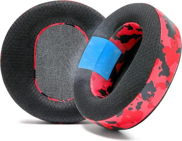 Main image of WC Freeze Maxwell - Cooling Gel Replacement Earpads for Audeze Maxwell Headphones by Wicked Cushions - Elevate Comfort, Durability, Thickness & Sound Isolation for Epic Gaming Sessions | Red Camo