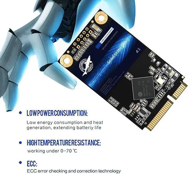 Alt view image 3 of 5 - Dogfish mSATA SSD 512GB 3D NAND TLC SATA III 6 Gb/s, mSATA (30x50.9mm) Internal Solid State Drive - Compatible with Desktop PC Laptop - (MSATA 512GB)
