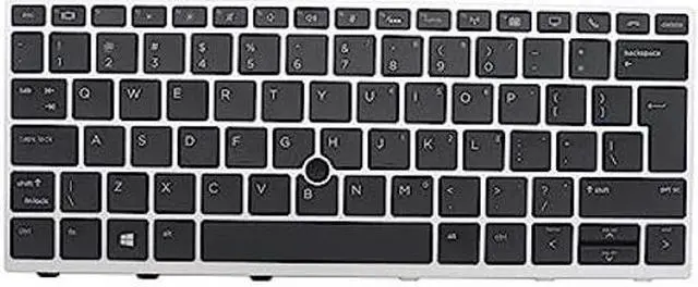Main image of New Keyboard Replacement for HP Elitebook 730 G5, 735 G5, 830 G5, 836 G5, L15500-001 L07666-001 Silver Frame Backlit