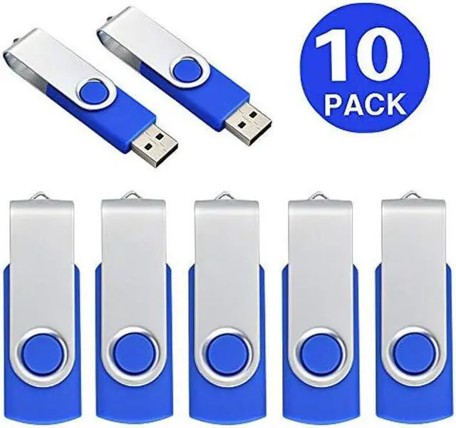 Alt view image 3 of 5 - Aiibe 8 GB Flash Drive 10 Pack USB Flash Drives 8G USB 2.0 Memory Stick Thumb Drive Data Storage Swivel Keychain Design Pen Zip Drives Wholesale/Lot/Bulk (10 Pack, 8GB, Blue)