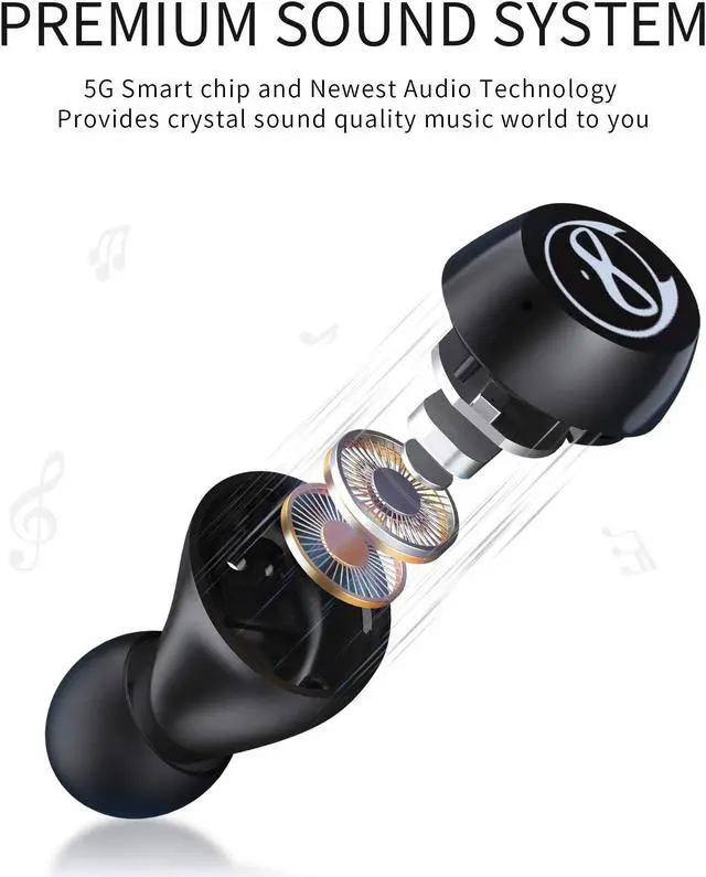 Alt view image 3 of 5 - Kids Wireless Earbuds,Bluetooth Earbuds with Microphone Comfort&Lightweight in Ear Headphone with Deep Bass 3D Surround Stereo,Long Life Portable Mini Captain Charging Case for Boys Gifts...