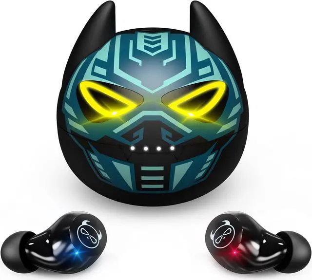 Main image of AMAFACE Wireless Earbuds, Bluetooth 5.0 Stereo Headphones, in-Ear Sweat-Proof Wireless Earphones Dual Mic and Noise Reduction, Touch Control Headset with Cartoon Blue Changing Men Charging Case