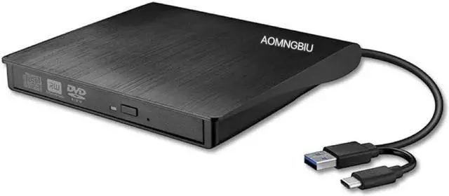 Alt view image 5 of 5 - AOMNGBIU External CD/DVD Drive for Laptop USB 3.0 Portable +/-RW CD Burner Writer Reader Compatible with Mac MacBook Pro/Air iMac Desktop Windows 7/8/10/XP/Vista(Black)