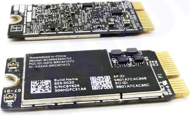 Alt view image 3 of 5 - AOYOUI WiFi Bluetooth Airport Wireless Card Replacement for MacBook Air 11" A1465 (2013, 2014, 2015) 13" A1466 (2013, 2014, 2015, 2017) (661-7465, 661-7481, 653-0023) Model BCM94360CS2
