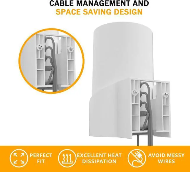 Alt view image 3 of 5 - Bangcheer Wall Mount for TP-Link Deco X68/XE75/AXE5300 Mesh Wi-Fi 6 System, Space-Saving Wall Hanging Bracket Holder for Wi-Fi Booster, Cable Organizer Without Messy, Easy Installation (2Pack)