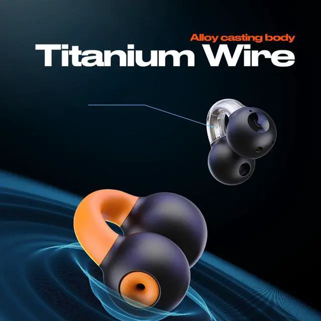 Alt view image 2 of 5 - BEVCEFCC Wireless Ear Clip Headphones Bluetooth 5.3, Open Wireless Earbuds, Bone Conduction Headphones, Clip Headphones, Mini Earphones with LED Screen Headphones for Small Ears Earbuds for Running