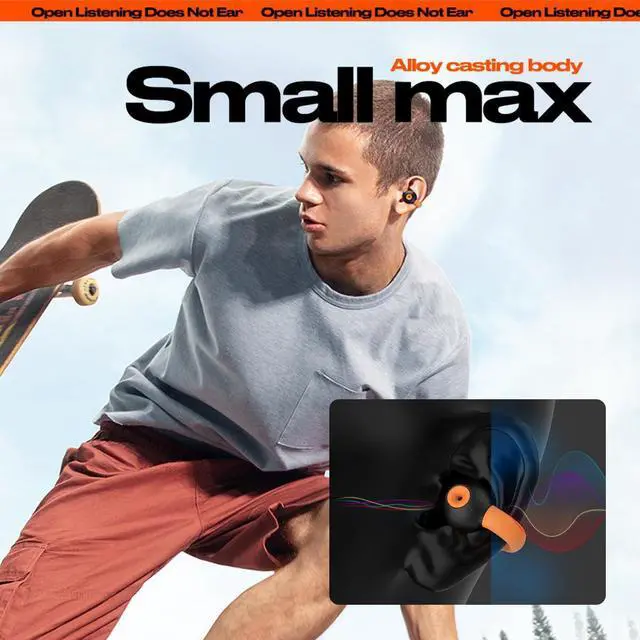 Alt view image 5 of 5 - BEVCEFCC Wireless Ear Clip Headphones Bluetooth 5.3, Open Wireless Earbuds, Bone Conduction Headphones, Clip Headphones, Mini Earphones with LED Screen Headphones for Small Ears Earbuds for Running