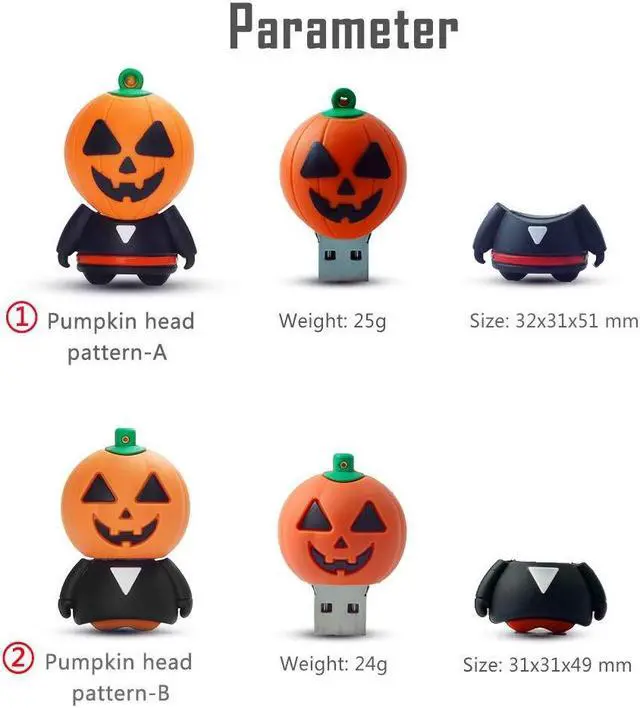 Alt view image 3 of 5 - 16GB USB Flash Drive 5 Pcs Halloween Pattern, BorlterClamp Memory Stick Thumb Drive, for Family and Friends
