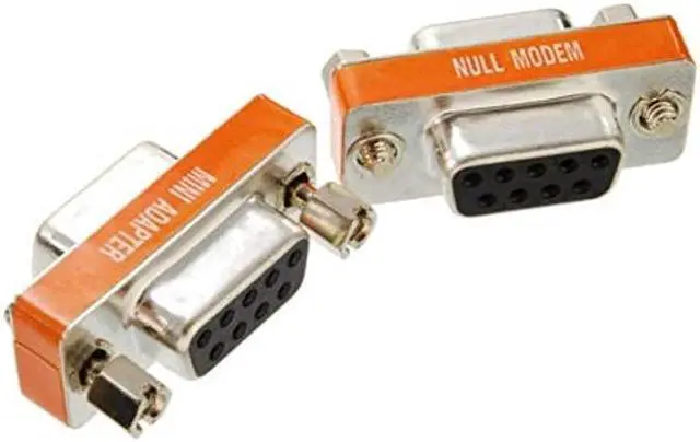 Alt view image 2 of 3 - CablesOnline DB9 Null Modem Female to Female Slimline Data Transfer Adapter/Gender Changer, (10-Pack) (AD-N06M-10)