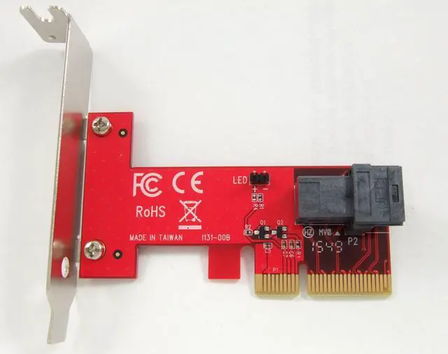 Alt view image 5 of 5 - Ableconn PEXU2-131 PCI Express x4 to SFF-8643 Adapter Card for PCIe U.2 NVMe SSD - Support 2.5-inch U.2 NVMe SSD - U.2 SSD Adapter