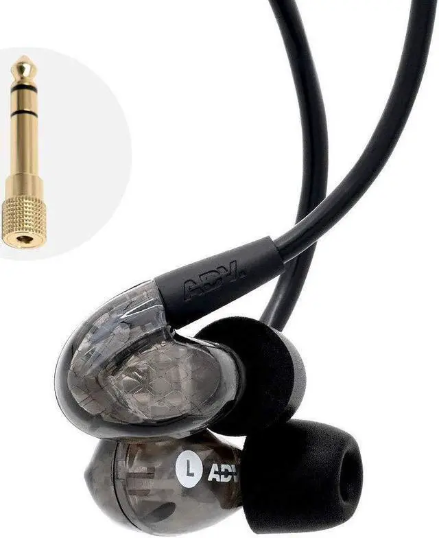 Main image of ADVANCED SOUND GROUP ADV. Model 2 Live Edition / 3.5 mm Jack Phones/Laptops Sweatproof, Running, Workout Gym Wired in-Ear Headphones Without Mic, Black