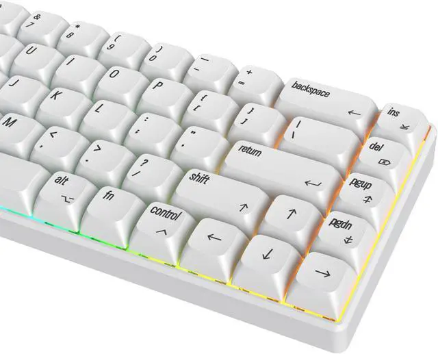 Alt view image 2 of 5 - Ussixchare 128 Keys PBT Keycaps XDA Profile Keycap Set Minimalist White Mac Style Custom Keycaps for MX Switches Mechanical Keyboard(Minimalist)