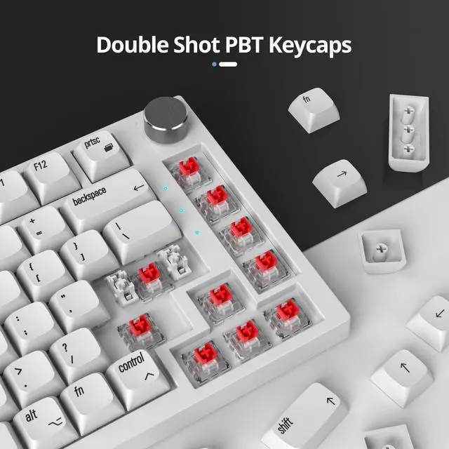 Alt view image 5 of 5 - Ussixchare 128 Keys PBT Keycaps XDA Profile Keycap Set Minimalist White Mac Style Custom Keycaps for MX Switches Mechanical Keyboard(Minimalist)
