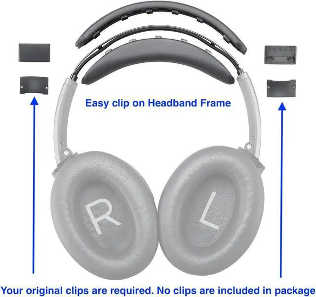Alt view image 3 of 5 - AHG QC45/QCSE V4 HEADBAND (AHG-QC45-QCSE-ELITE-HB-ECLIPSE-GREY)