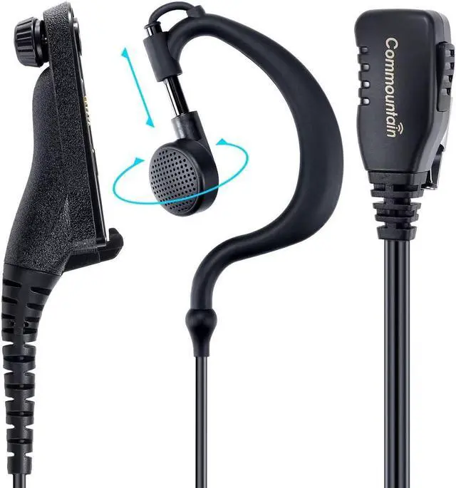 Main image of commountain APX 6000 XPR 7550e Earpiece with Mic Compatible for Motorola Radios APX 8000, APX 7000, APX 4000, XPR 7350e, XPR 7550, XPR 7580e, APX6000, APX8000, XPR7550, XPR7550e, Earhook Headset