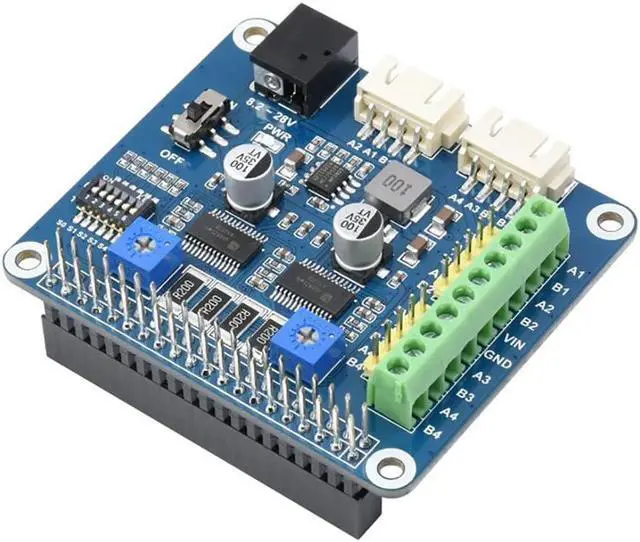 Alt view image 3 of 5 - Coolwell HRB8825 Stepper Motor HAT Compatible Raspberry Pi Series Board/Jetson Nano, Drives Two Stepper Motors, 6 Available Microstepping Modes