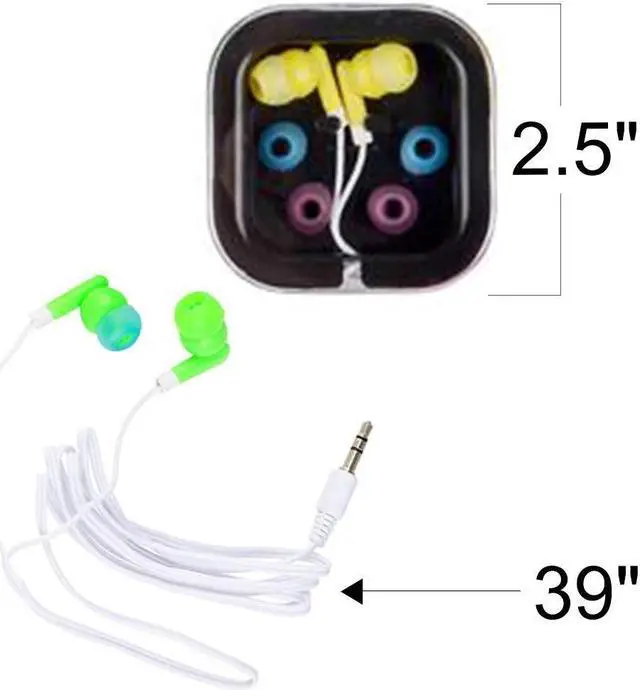 Alt view image 3 of 5 - ArtCreativity Colorful Earbuds for Kids & Adults, Set of 12, Wired Earphones for Children with Clear Case and Multiple Buds, Birthday Party Favors for Teens, Goodie Bag Fillers, Stocking Stuffers