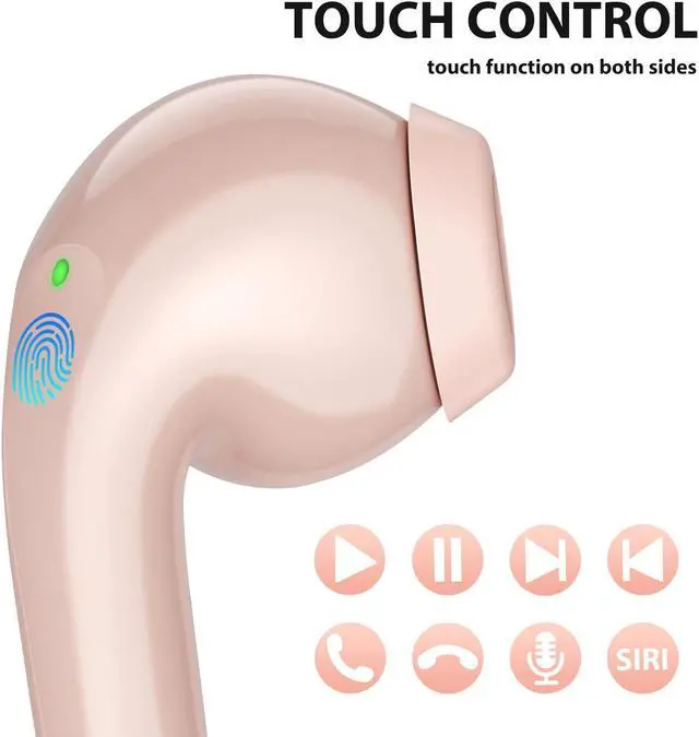 Alt view image 2 of 5 - Wireless Earbuds for Samsung S24 Ultra S23 Fe S22+ S21, 5.3 Bluetooth Earbuds Ear Buds with Mic Touch HiFi Stereo Wireless Headphone for iPhone 15 Pro Max 14 Plus Pixel 8 7 Pro 6 A, Pink