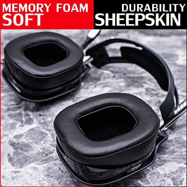Alt view image 3 of 5 - A40 tr Sheepskin Ear Cushion Earpads Compatible with Astro A40 TR Headset - with Headband/Microphone Foam by DIMOST