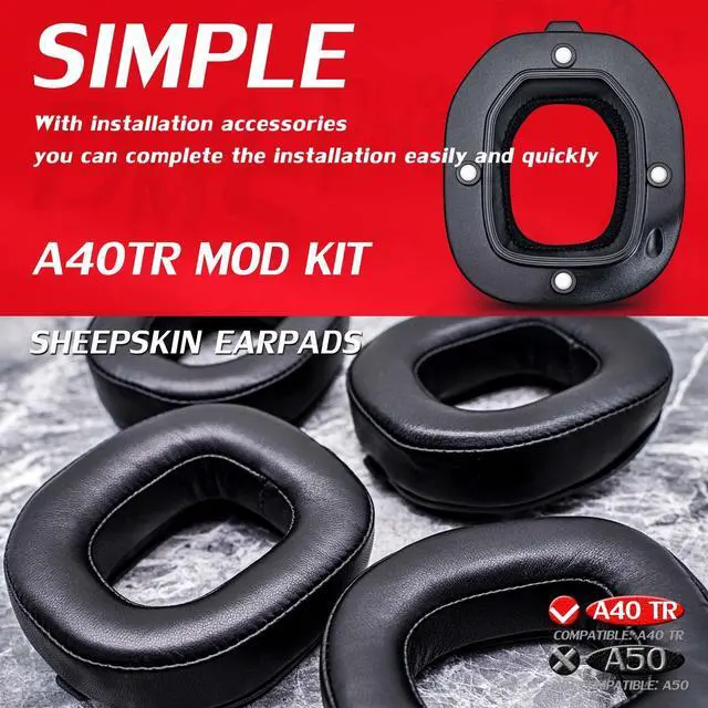 Alt view image 5 of 5 - A40 tr Sheepskin Ear Cushion Earpads Compatible with Astro A40 TR Headset - with Headband/Microphone Foam by DIMOST