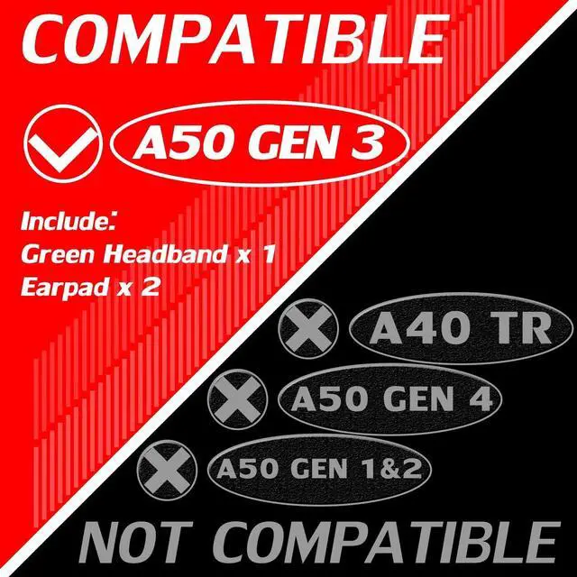 Alt view image 2 of 5 - A50 GEN 3 MOD KIT Ear Pads for Astro A50 GEN 3 Headset I with Headband by DIMOST - NOT FIT GEN 4