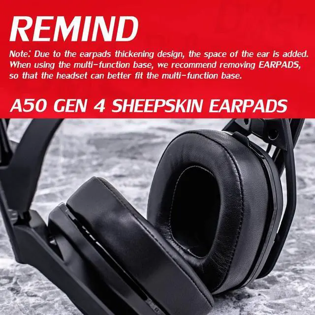 Alt view image 3 of 5 - A50 GEN 4 MOD KIT Sheepskin Ear Pads for Astro A50 GEN 4 Headset I with Headband/Microphone Foam by DIMOST - NOT FIT GEN 3